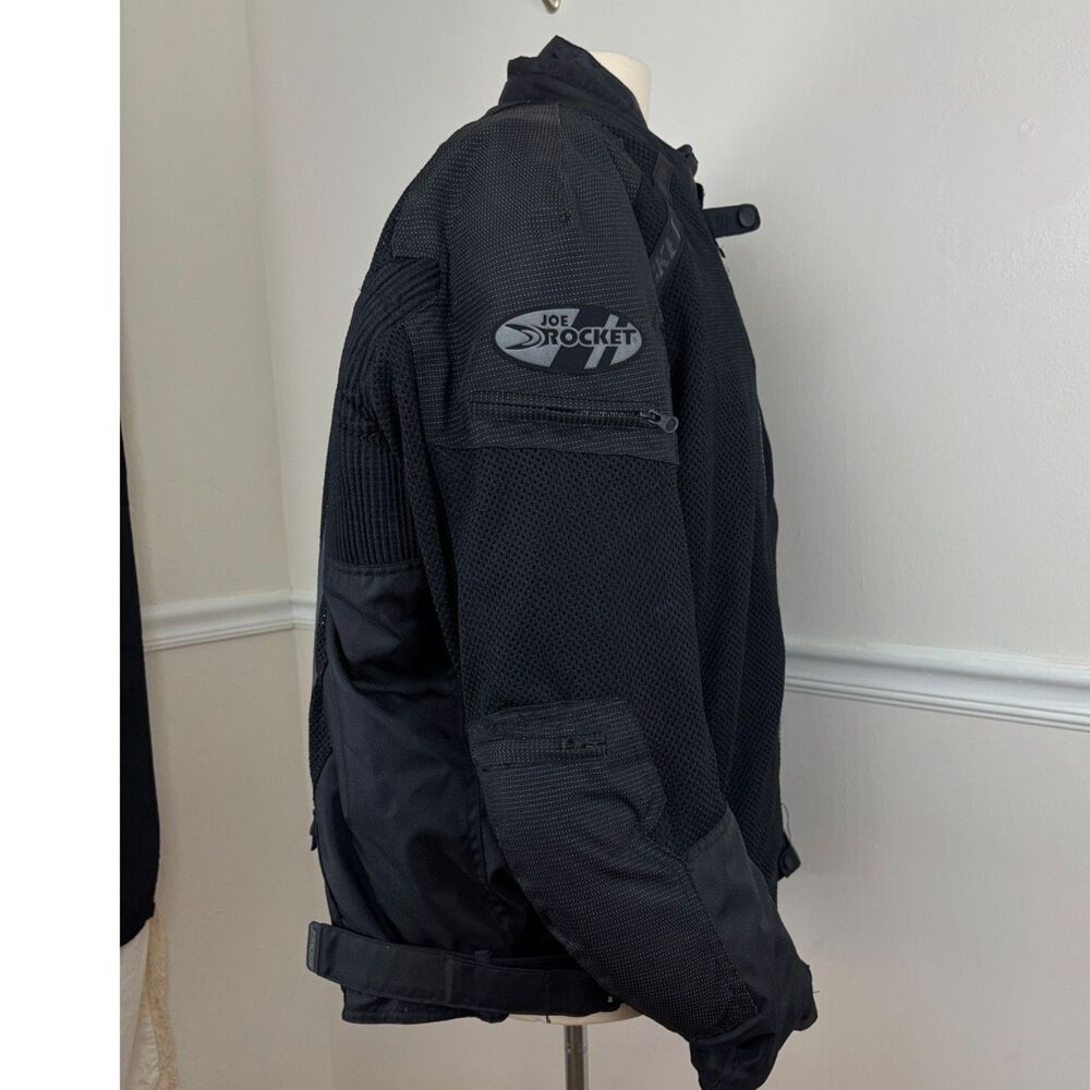 Joe Rocket Men's Black Mesh Armored Motorcycle Riding Jacket 2XL - Picture 4 of 10